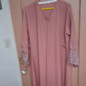 Chic Long Sleeve Dress with Lace Accents